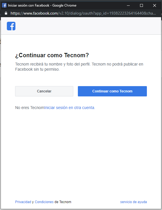 Cómo inicio sesión con otra cuenta de Facebook vinculada a otra